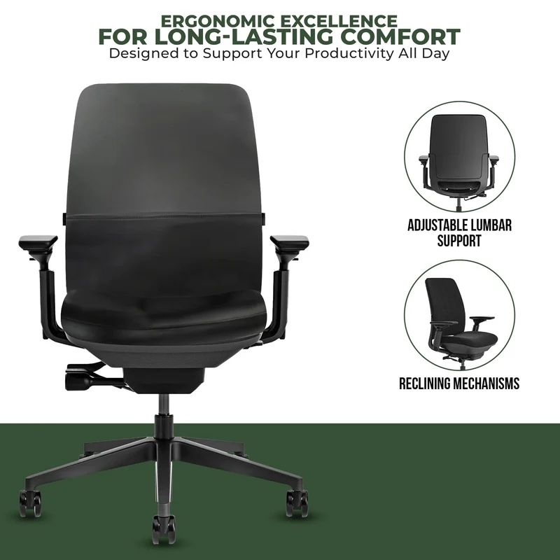 Steelcase Amia Task Chair (Black Frame) Fully Renewed