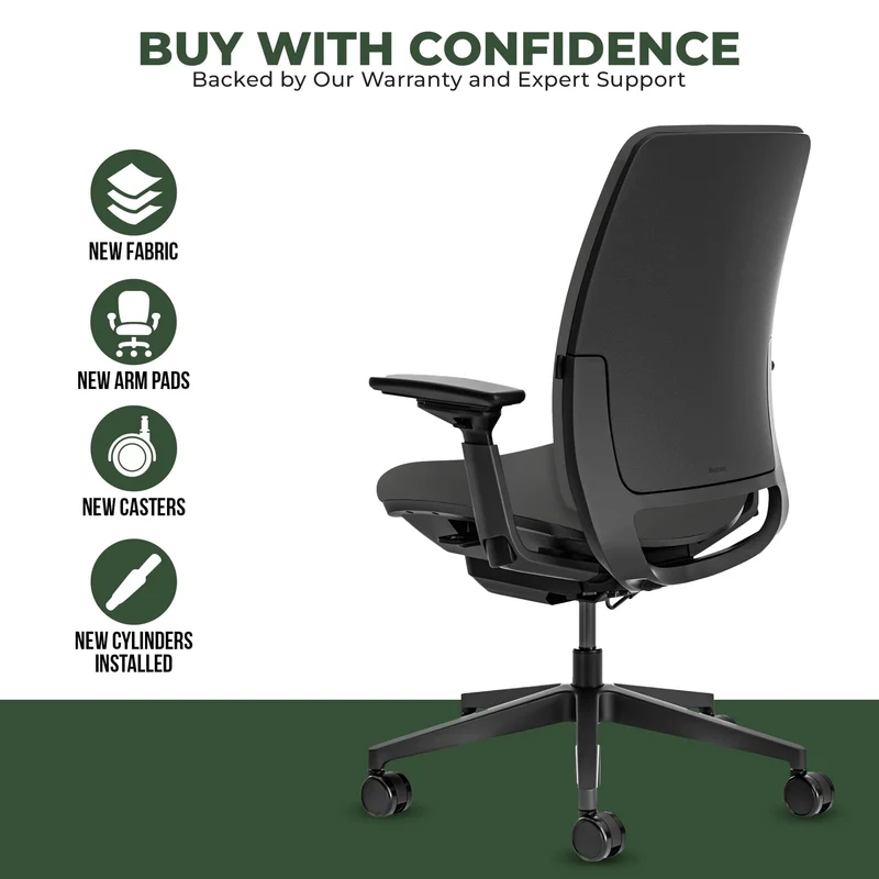 Steelcase Amia Task Chair (Black Frame) Fully Renewed