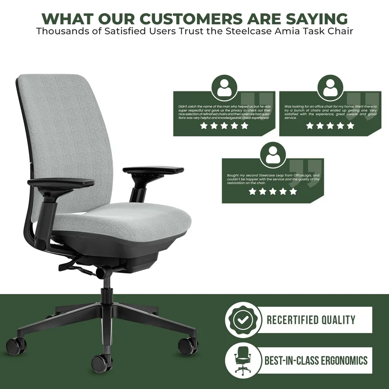 Steelcase Amia Task Chair (Black Frame) Fully Renewed