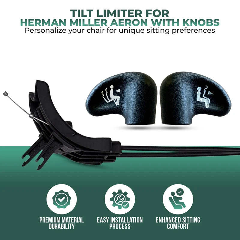 Tilt Limiter and Knobs for Herman Miller Aeron Classic (V1) Chairs by OLS