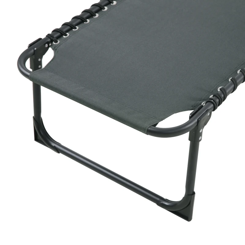 B-Ware 2er Set Sonnenliege Dunkelgrau
