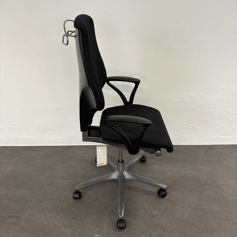 Giroflex G64 Bürodrehstuhl - Schwarz gemustert - mit neuer Gasfeder