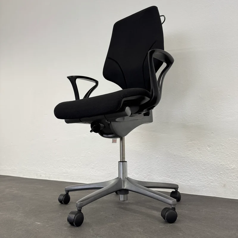 Giroflex G64 Bürodrehstuhl - Schwarz gemustert - mit neuer Gasfeder