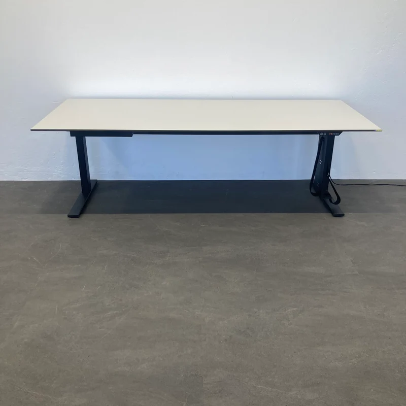 Lista Office Choice Sitz-Steh Schreibtisch 2200x900mm mit Vollkernplatte