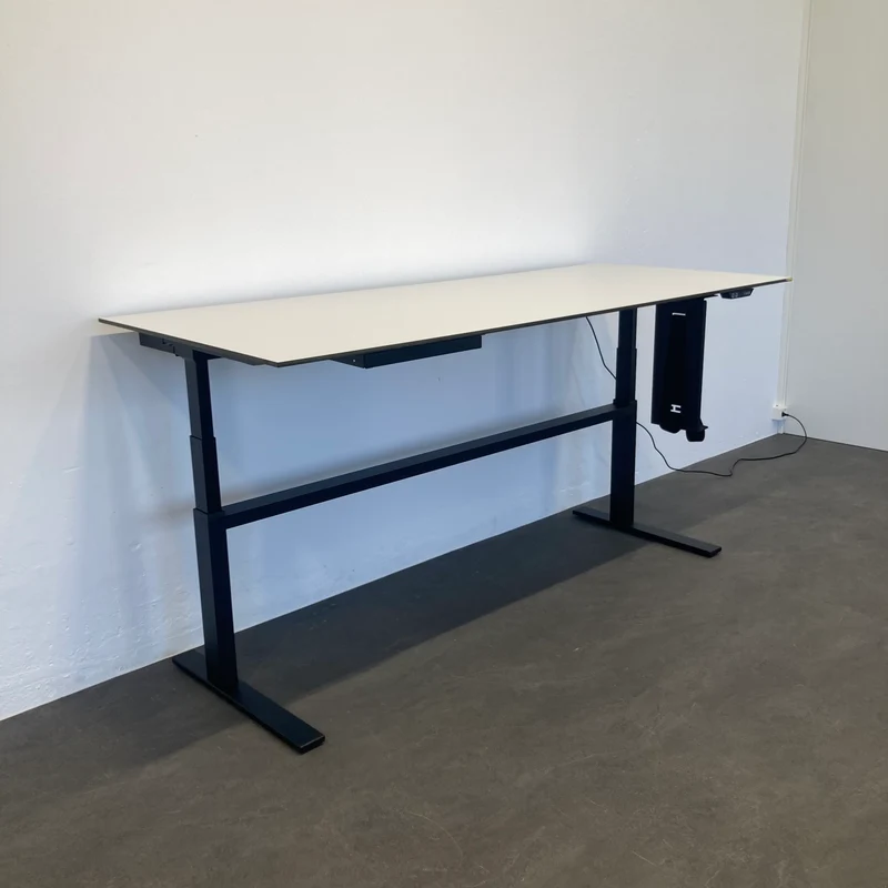 Lista Office Choice Sitz-Steh Schreibtisch 2200x900mm mit Vollkernplatte