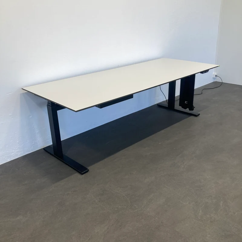Lista Office Choice Sitz-Steh Schreibtisch 2200x900mm mit Vollkernplatte