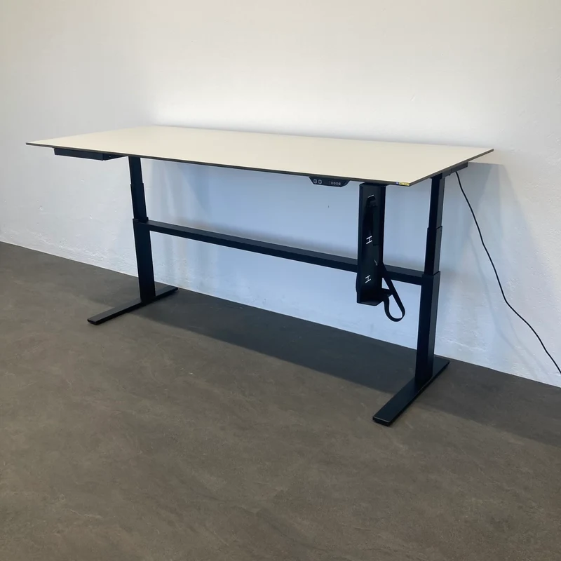 Lista Office Choice Sitz-Steh Schreibtisch 2200x900mm mit Vollkernplatte