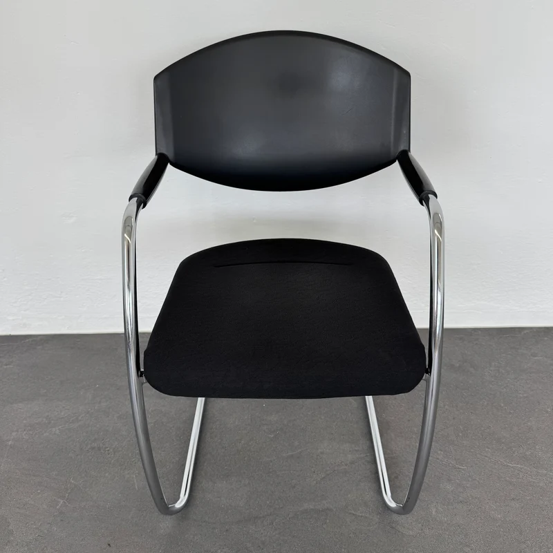 Giroflex G16 Freischwinger Bezug Stoff Schwarz gemustert - stapelbar