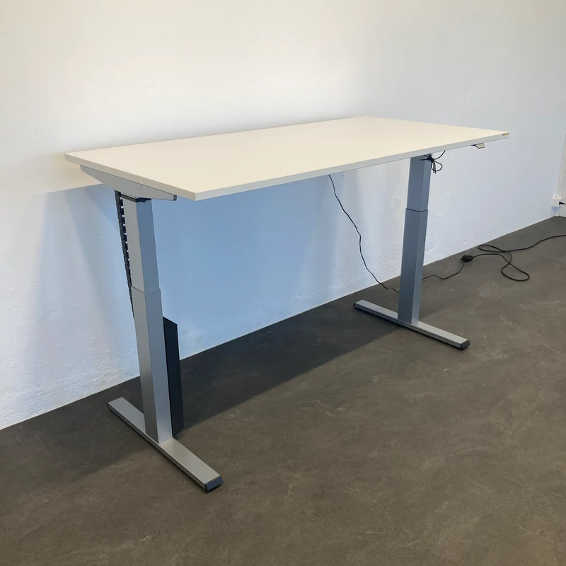 Steelcase Solo Sitz-Steh Schreibtisch 1600x800mm - Lichtgrau Hell