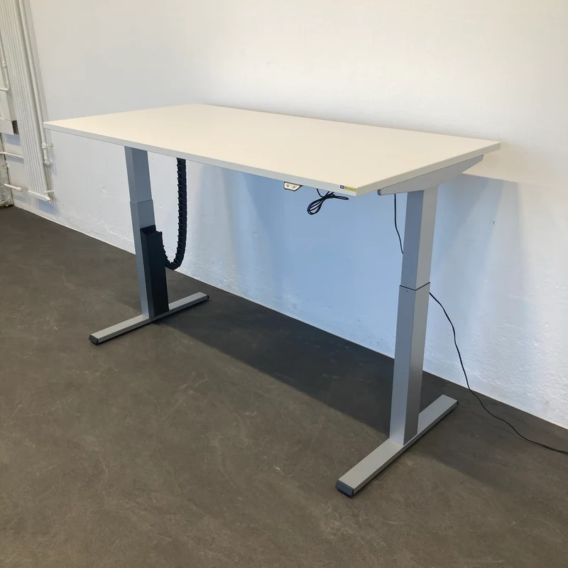 Steelcase Solo Sitz-Steh Schreibtisch 1600x800mm - Lichtgrau Hell