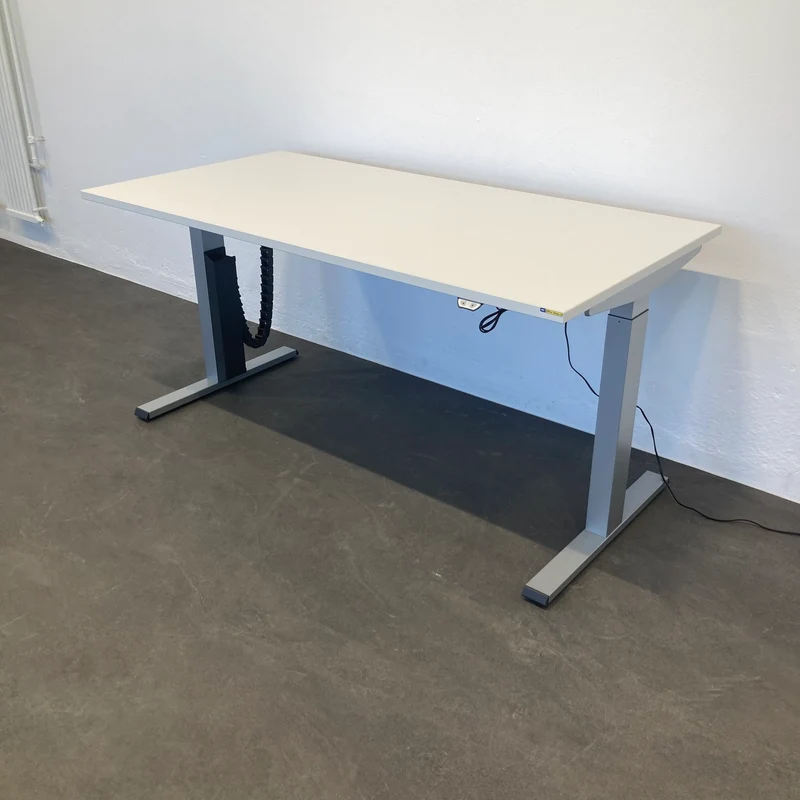 Steelcase Solo Sitz-Steh Schreibtisch 1600x800mm - Lichtgrau Hell