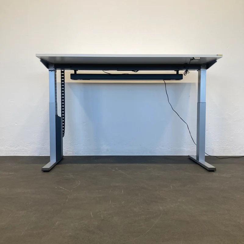 Steelcase Solo Sitz-Steh Schreibtisch 1600x800mm - Lichtgrau Hell
