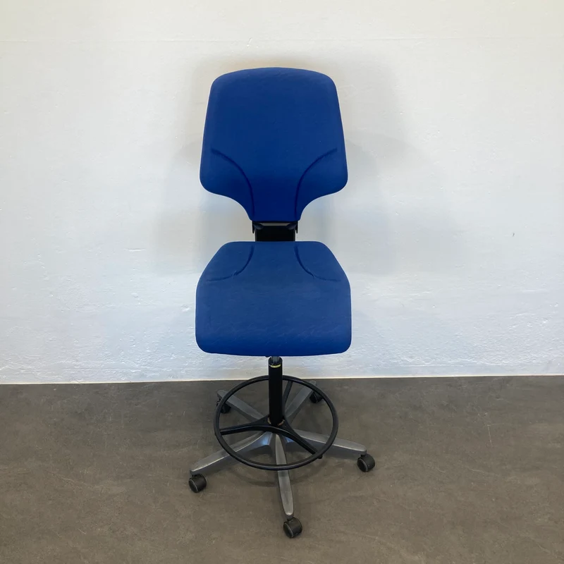 Giroflex G64 Counter Drehstuhl blau gemustert