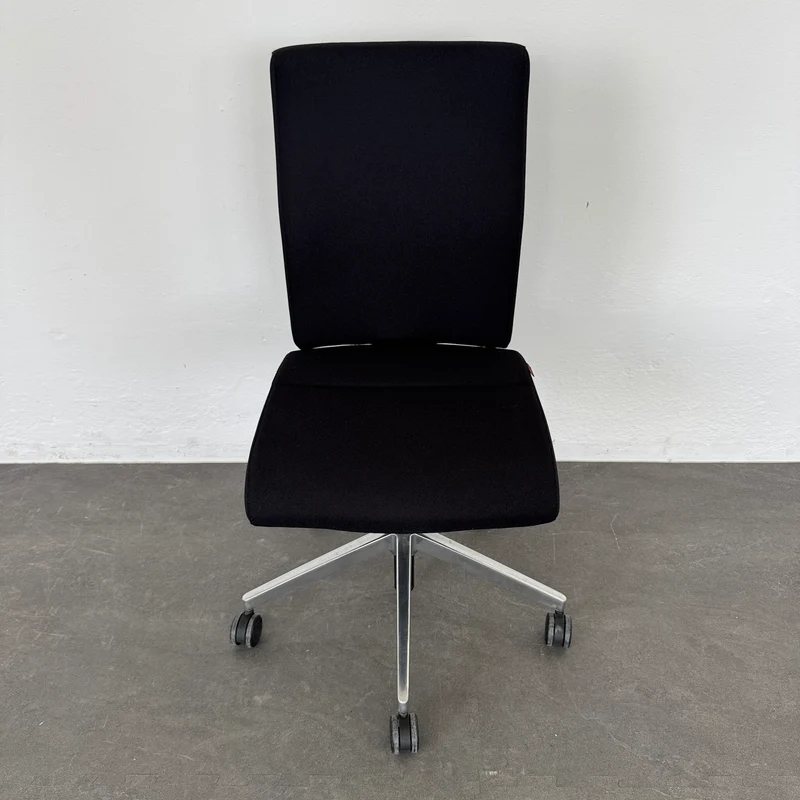 Züco Cubo Bürodrehstuhl - Schwarz ohne Armlehnen - Kurze Rückenlehne