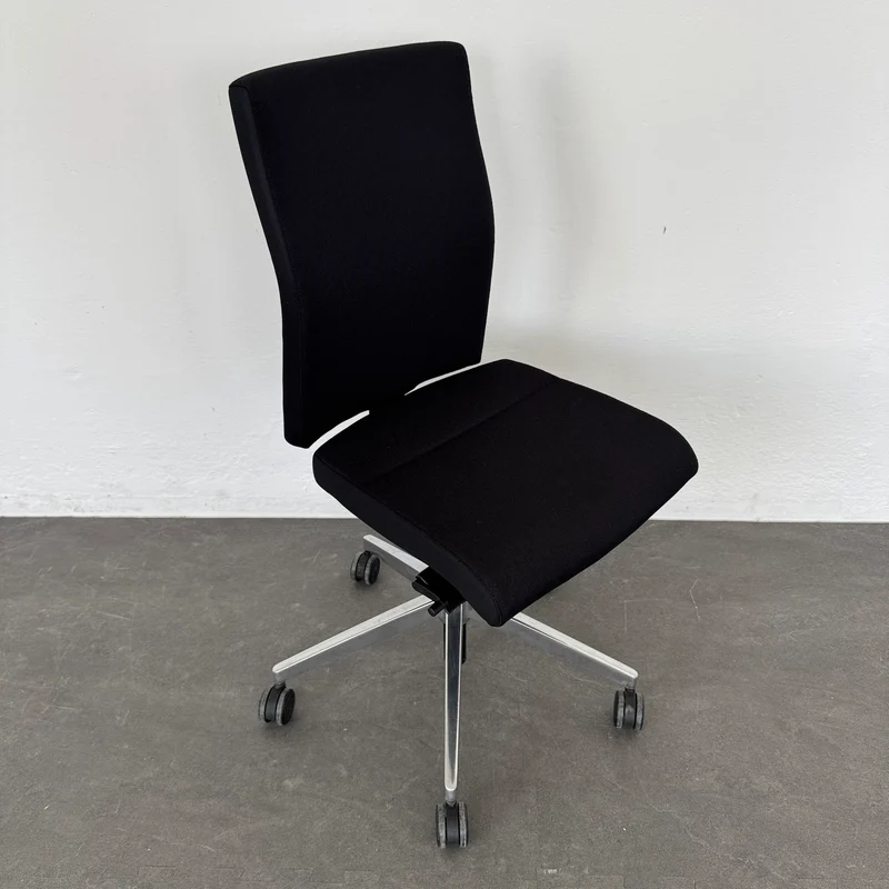 Züco Cubo Bürodrehstuhl - Schwarz ohne Armlehnen - Kurze Rückenlehne