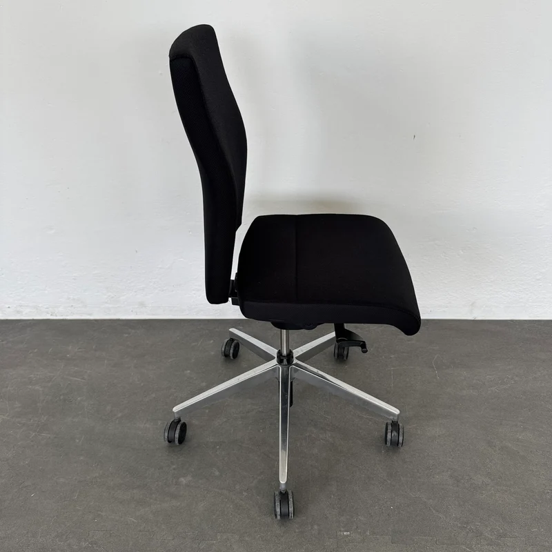 Züco Cubo Bürodrehstuhl - Schwarz ohne Armlehnen - Kurze Rückenlehne