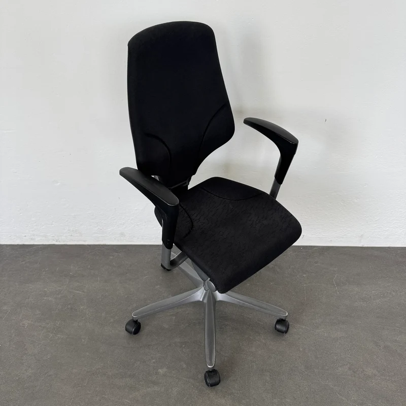 Giroflex G64 Bürodrehstuhl Armlehnen höhenverstellbar - Schwarz gemustert