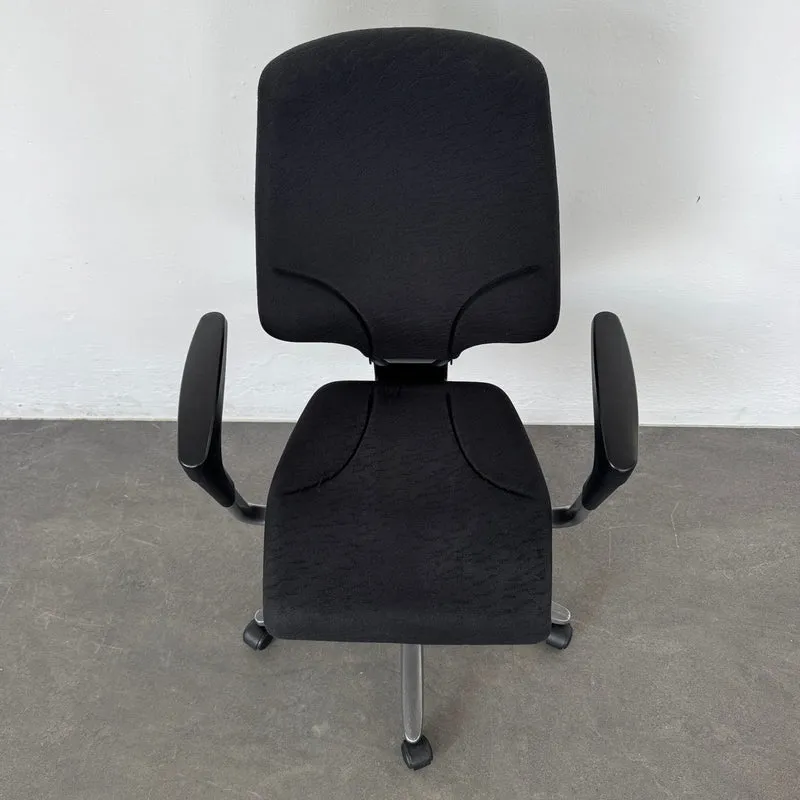 Giroflex G64 Bürodrehstuhl Armlehnen höhenverstellbar - Schwarz gemustert