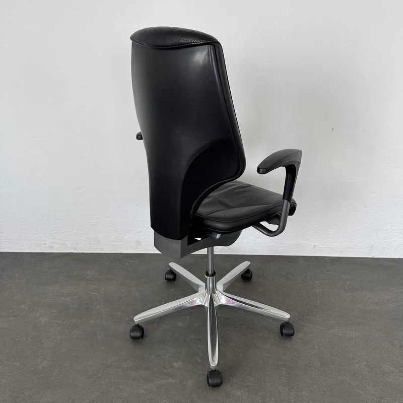 Giroflex G64 Bürodrehstuhl Leder Schwarz