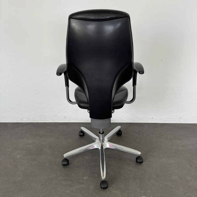 Giroflex G64 Bürodrehstuhl Leder Schwarz