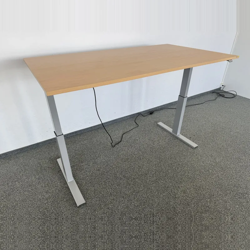 Interoffice Extend Sitz-Steh Schreibtisch 1800x1000 mm Buchendekor