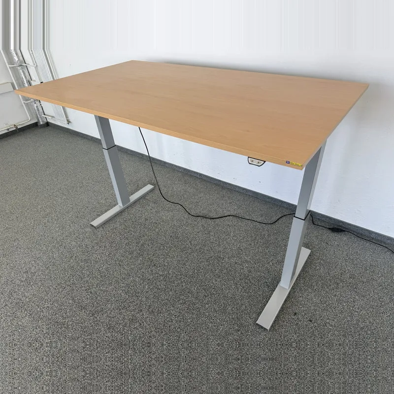 Interoffice Extend Sitz-Steh Schreibtisch 1800x1000 mm Buchendekor