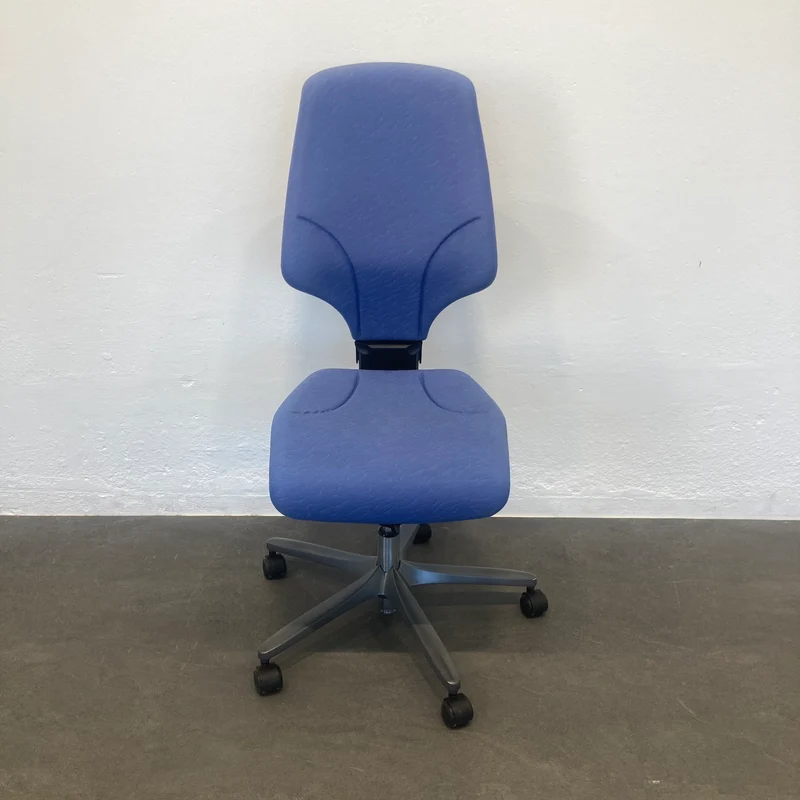 Giroflex G64 Bürodrehstuhl ohne Armlehnen - Hellblau gemustert