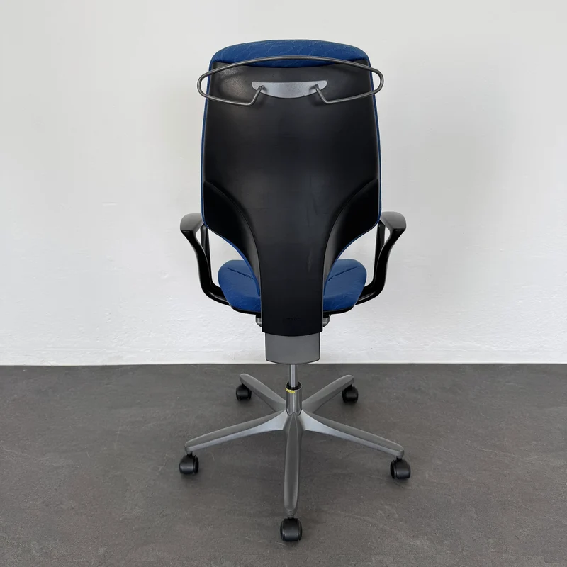 Giroflex G64 Bürodrehstuhl mit Armlehnen - Blau gemustert