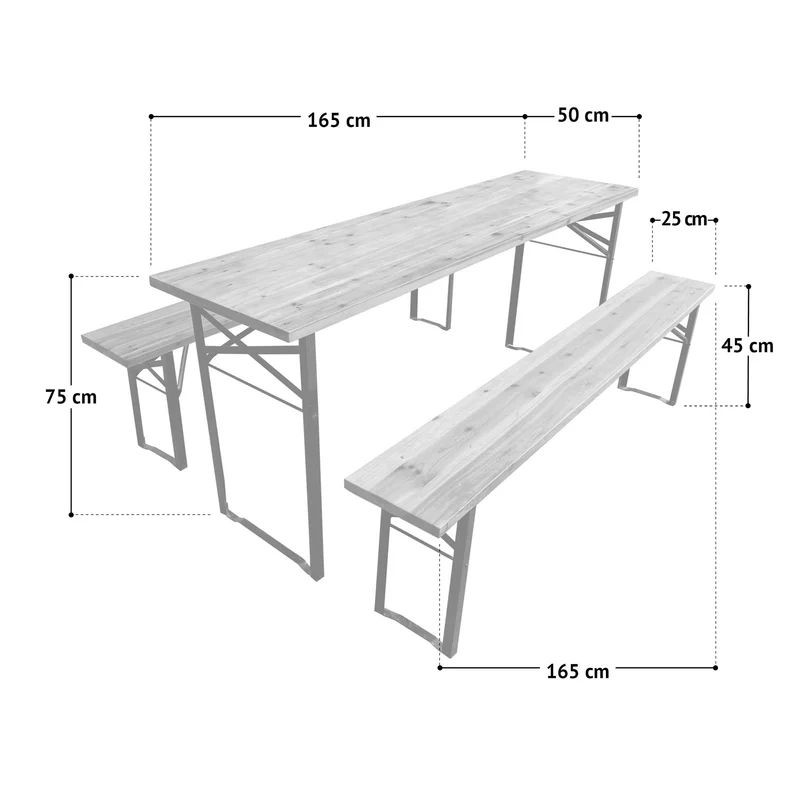B-Ware Bierzeltgarnitur Holz