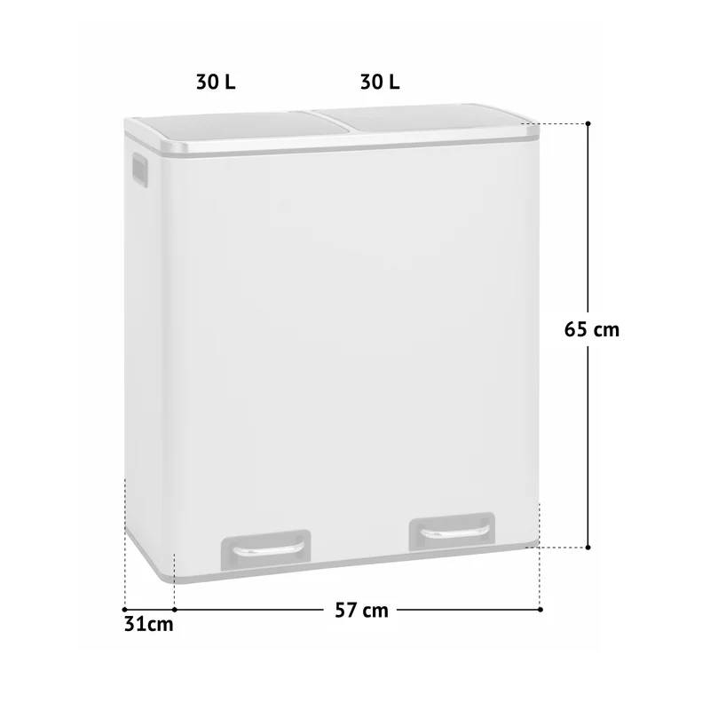 TM2X30 Mülleimer 60 Liter