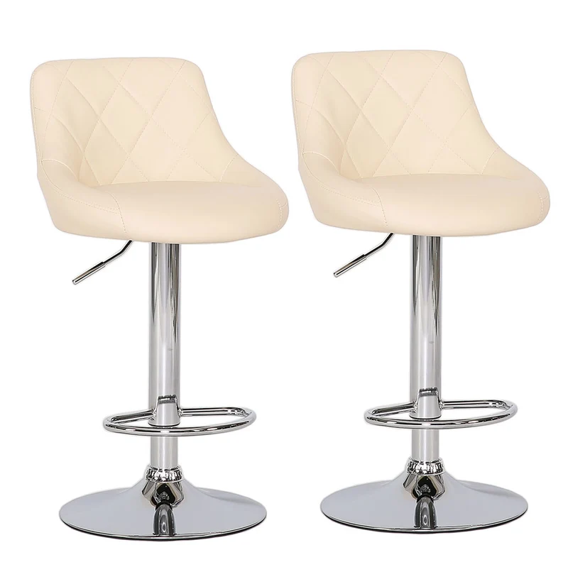 B-Ware 2er Set Barhocker Clubsessel Beige