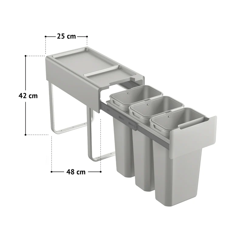B-Ware Einbaumülleimer EM3x10