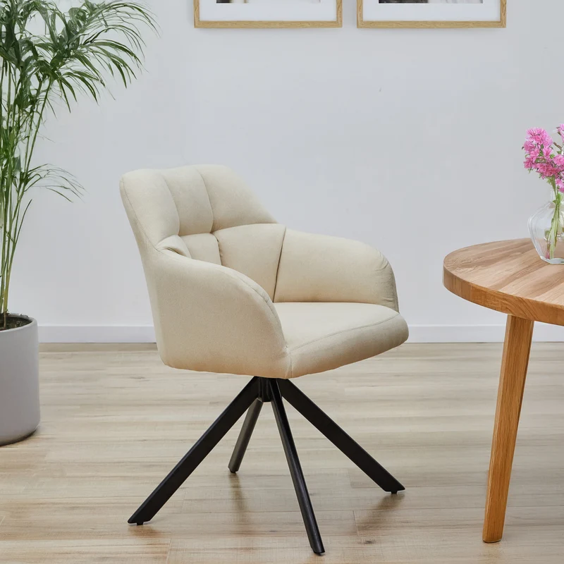 B-Ware SORA Esszimmerstuhl Stoff Beige