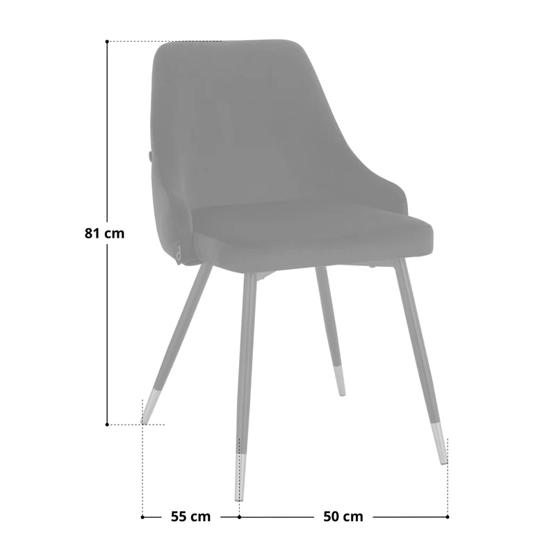 B-Ware ALICE 2er Set Esszimmerstühle Grau