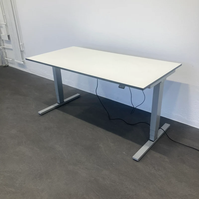 Bene Level Pure Sitz-Steh Schreibtisch 1600x800mm - Weiss
