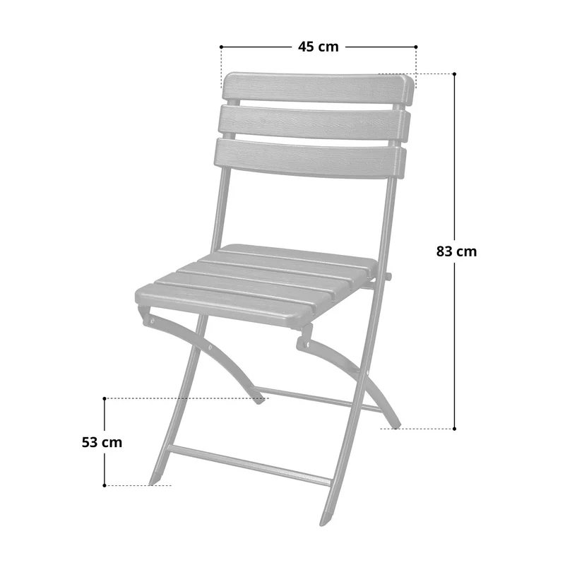 B-Ware 2er Set Gartenstuhl klappbar Weiß