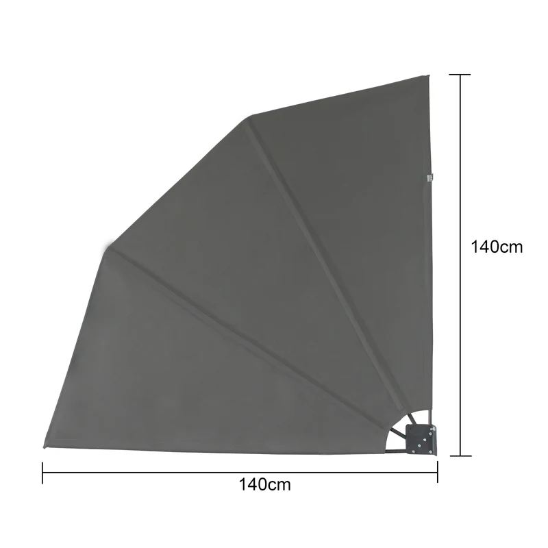 B-Ware Balkonfächer 140x140 Dunkelgrau