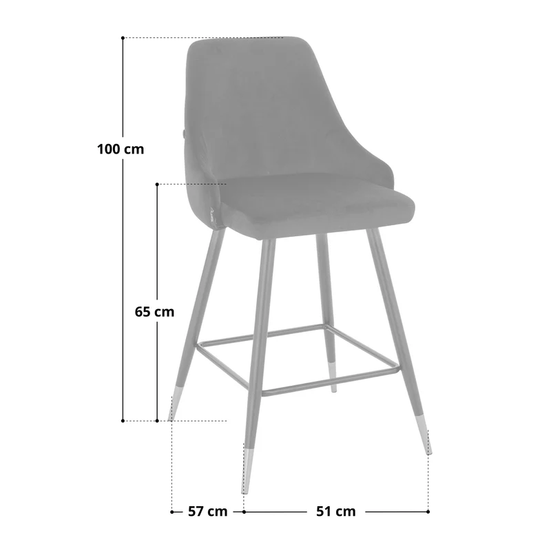 B-Ware 2er Set ALEX Barhocker Grau