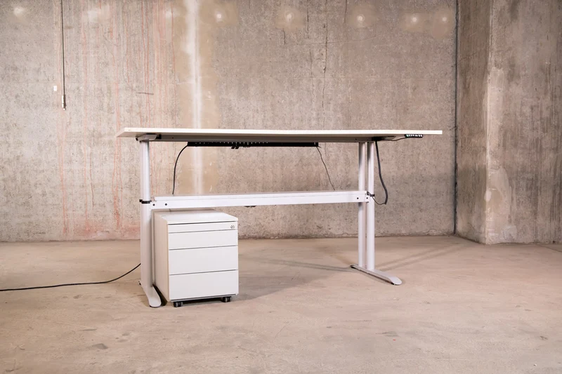 Hund – elektrisch höhenverstellbarer Schreibtisch, Freiform