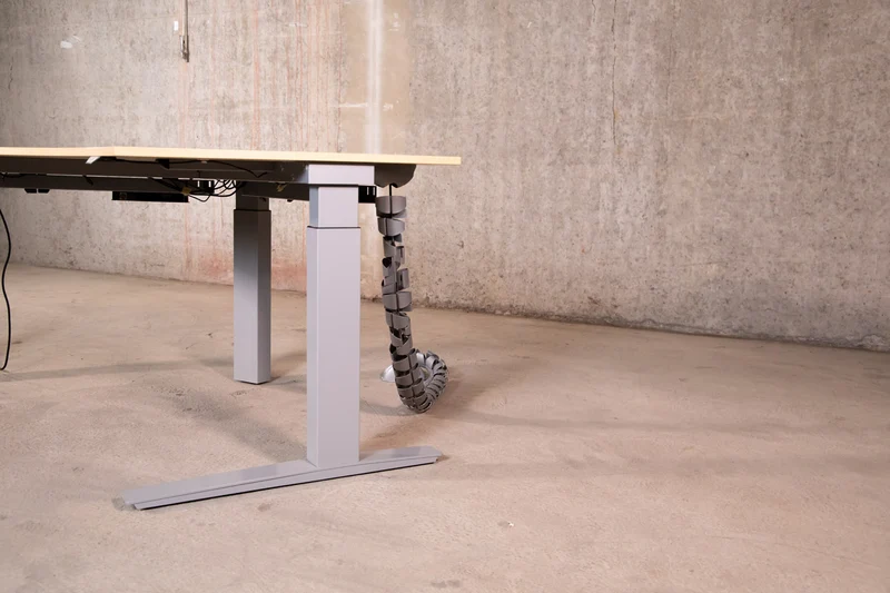 Kinnarps – Winkelkombination, elektrisch höhenverstellbarer Schreibtisch, 120 x 120 x 80 cm