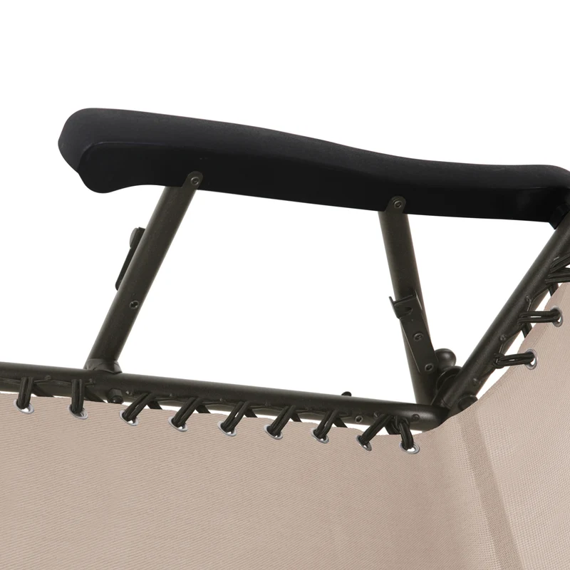 B-Ware Faltbarer Schaukelstuhl Sonnenschutz Beige