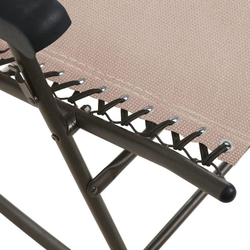 B-Ware Faltbarer Schaukelstuhl Sonnenschutz Beige