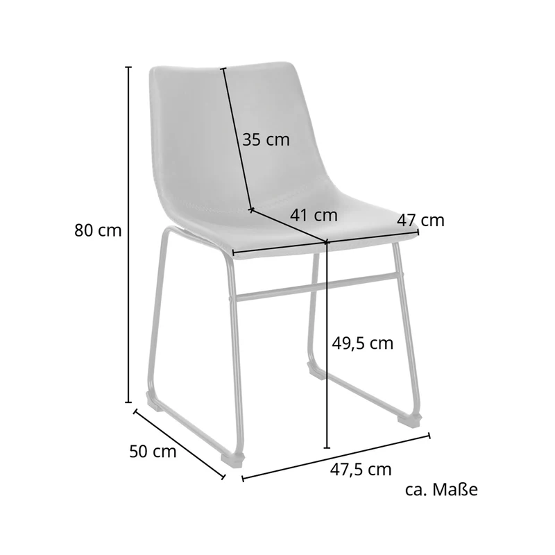 B-Ware HARRY 2er Set Esszimmerstuhl Schwarz