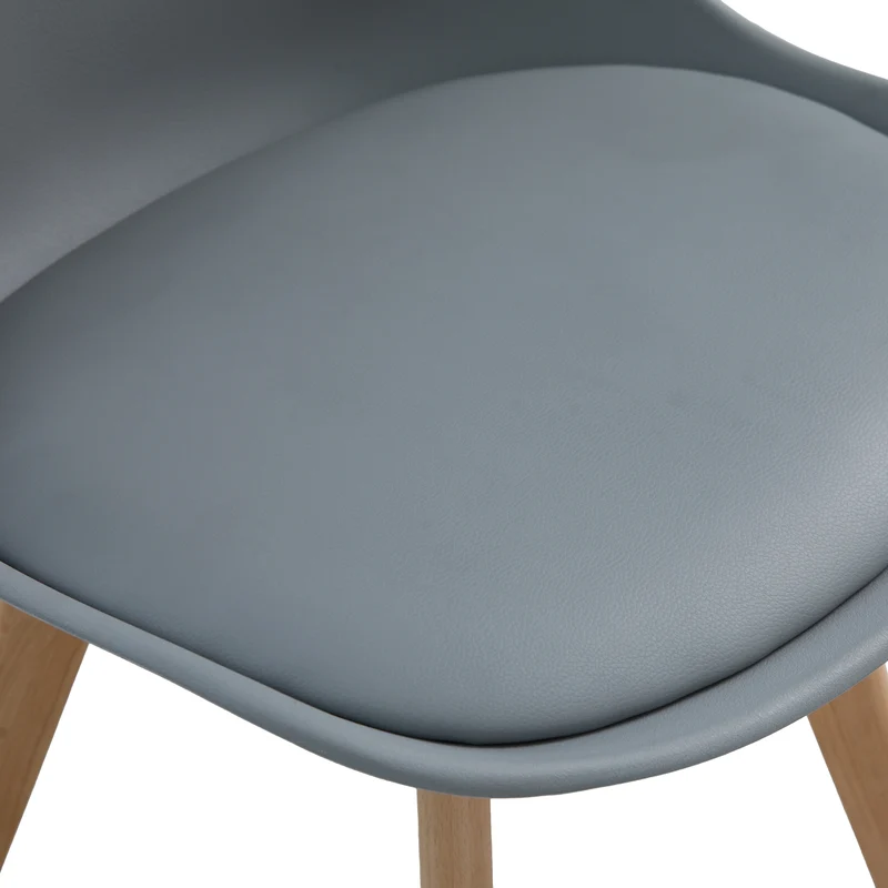 B-Ware MATS 2er Set Esszimmerstühle Kunstleder Grau/Braun