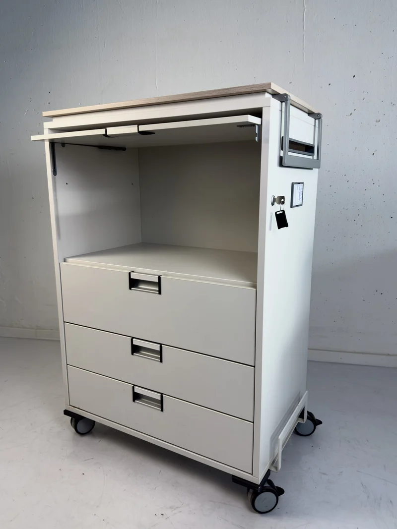 Steelcase - Caddy (mit Akaziendeckplatte)