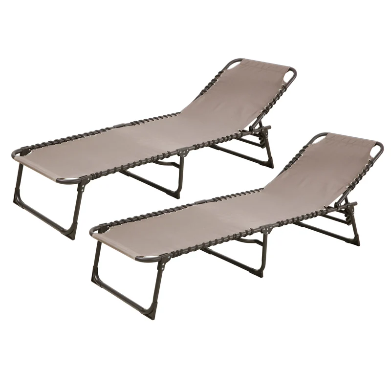 B-Ware 2er Set Sonnenliege Beige