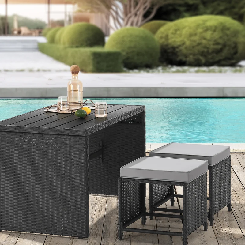 B-Ware ATHINA Sitzgruppe Schwarz