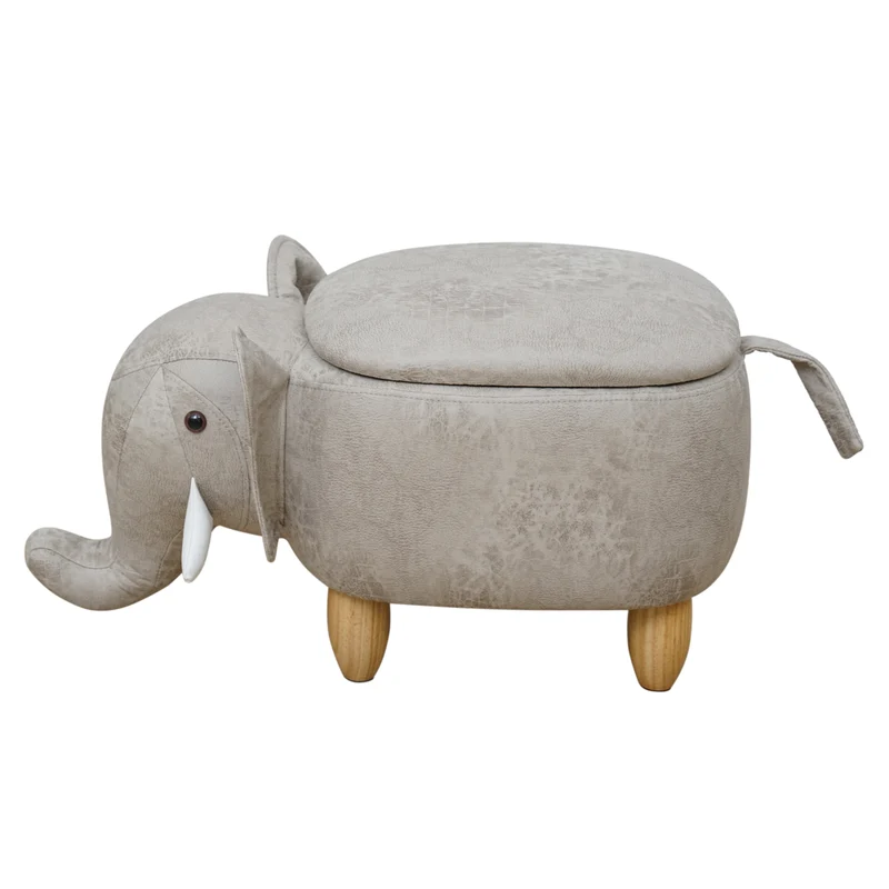 B-Ware Tierhocker Elefant Hellgrau