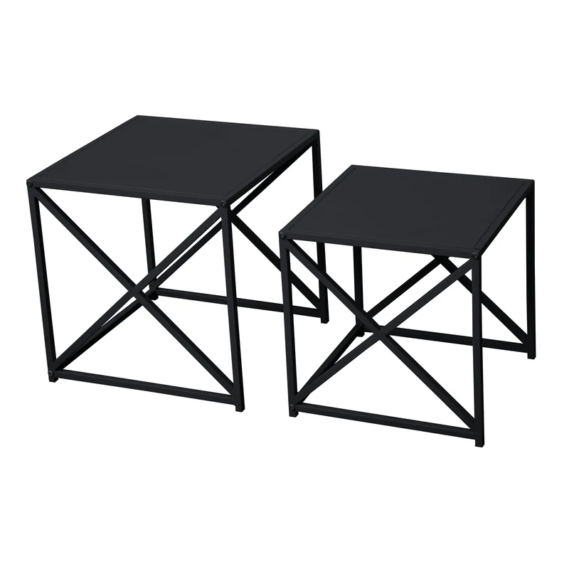 B-Ware GEMO 2er Set Beistelltische Schwarz