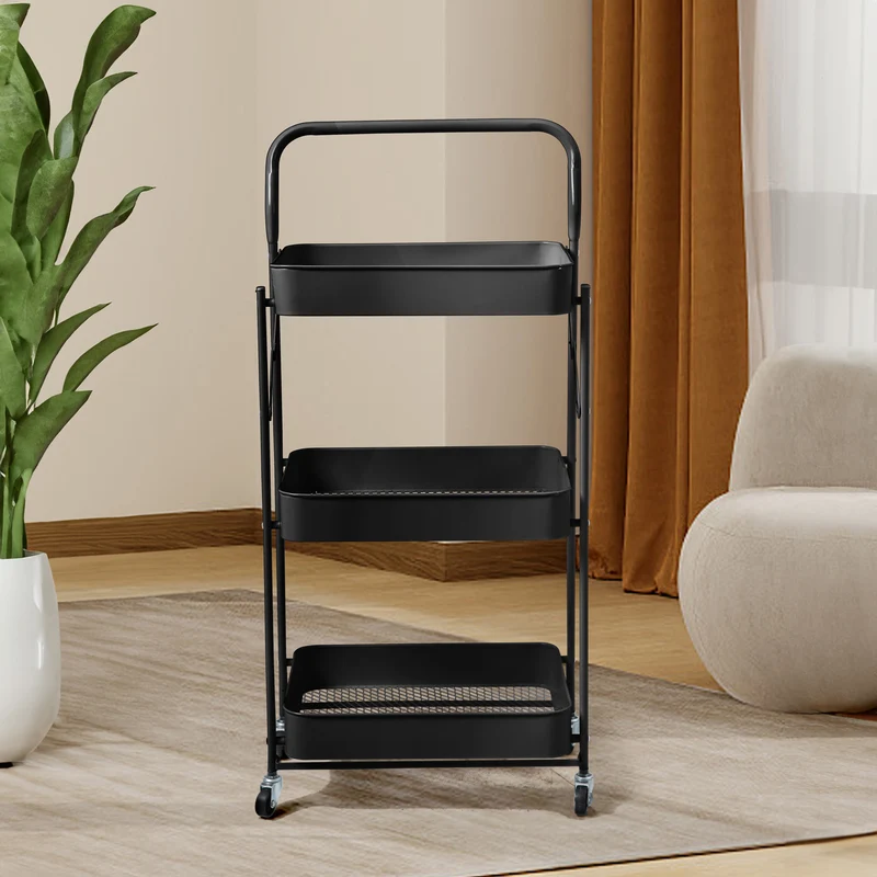 B-Ware Servierwagen klappbar Schwarz